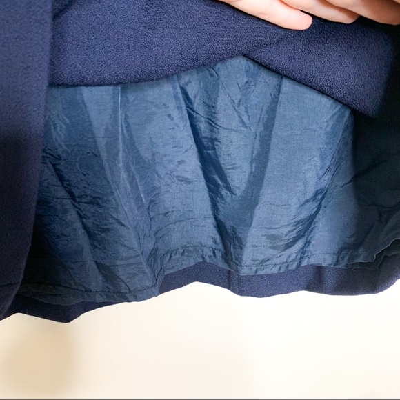 J. Crew Factory Navy Blue Embellished Jewel Wool Knit Short Sleeve Blouse 10 - Picture 5 of 9